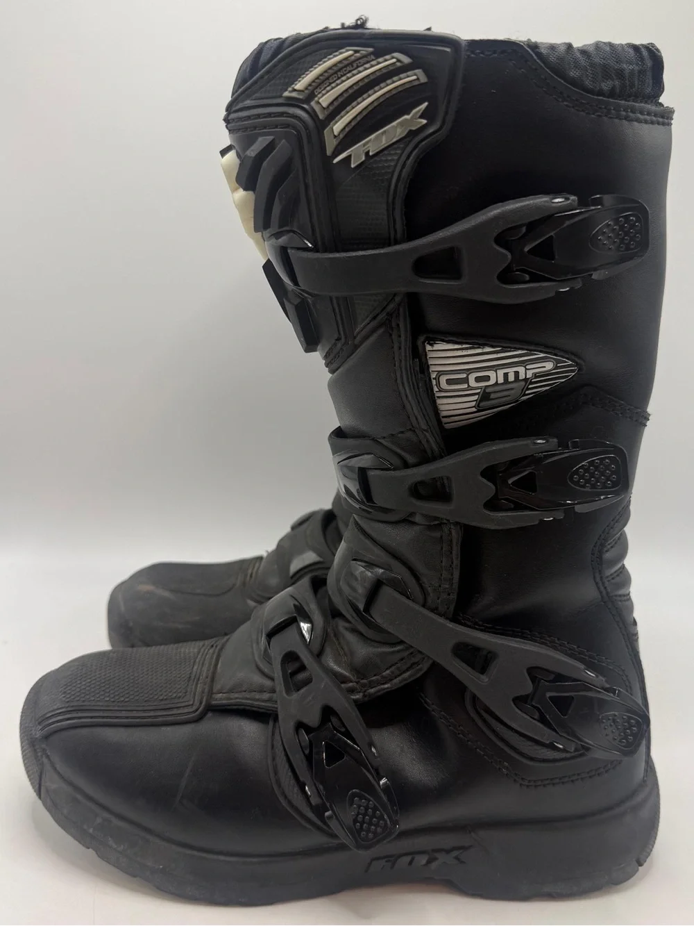 Fox Racing Comp 3 Youth Motocross Boots Y5 EU 37.5 Black MX Dirt Bike ATV